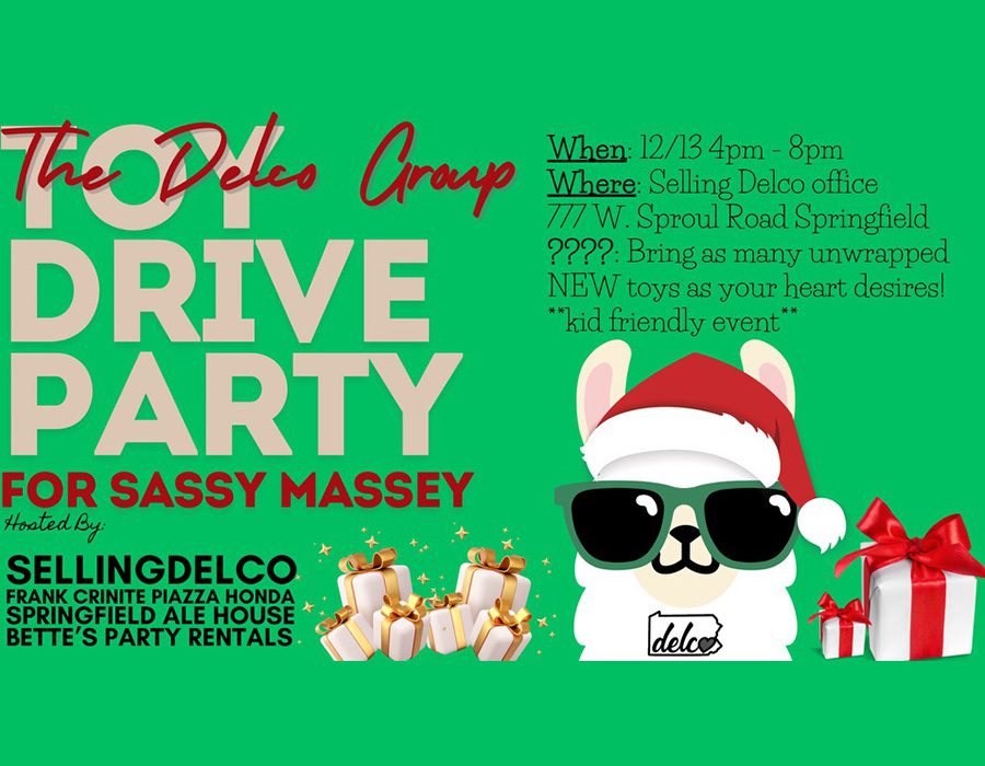 Special Events - Delco Sassy Massey Toy Drive Flyer With Event Details